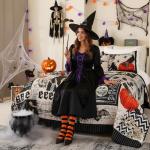 Evenhug Halloween Quilt Set King Size 4-Piece