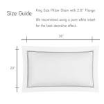 King Size White Embroidered Cotton Pillow Shams Set