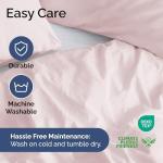 Ultra Soft Lavender Pink Queen Duvet Cover Set