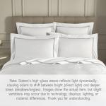 King Size White Embroidered Cotton Pillow Shams Set