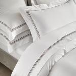 King Size White Embroidered Cotton Pillow Shams Set