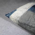 Set of 2 Blue and White Abstract Pillow Covers