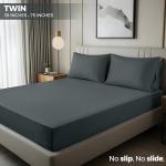 Utopia Bedding Twin Fitted Sheet - Bottom Sheet - Deep Pocket - Soft Microfiber - Shrinkage and Fade Resistant - Easy Care -1 Fitted Sheet Only (Grey)