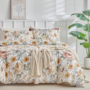 Lekesky King Reversible Duvet Cover Set 3pc