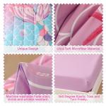VIVILINEN 4-Piece Mermaid Toddler Bedding Set
