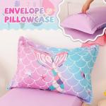 VIVILINEN 4-Piece Mermaid Toddler Bedding Set