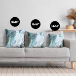 Blue and White Decorative Throw Pillow Set