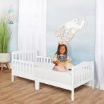 Sydney Toddler Bed in White with Safety Rails