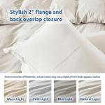 Nestl Off White King Duvet Cover Set, 3 Pieces