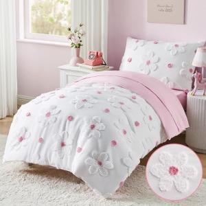 Pink Daisy Toddler Bedding Set – 4-Piece Set