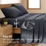 Bedsure Full Size Cooling Sheet Set - Dark Grey
