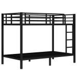 Black Metal Twin XL Bunk Bed with Ladders