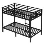 Black Metal Twin XL Bunk Bed with Ladders