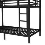Black Metal Twin XL Bunk Bed with Ladders