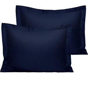 Cotton 500 Thread Count Pillow Shams, Navy Blue