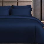 Cotton 500 Thread Count Pillow Shams, Navy Blue