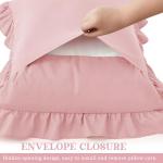 Light Pink Ruffled Pillow Case Set of 2