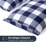 Navy Blue Buffalo Check Pillowcase Set of 2