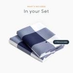 Navy Blue Buffalo Check Pillowcase Set of 2