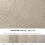 Cotton Floral Quilted Pillow Sham in Khaki