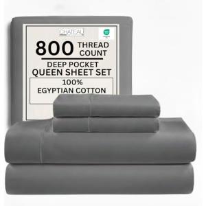 Queen 800 Thread Count Egyptian Cotton Sheet Set