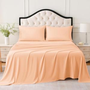 Twin Bed Sheets Set, Soft & Breathable, Pearl Pink