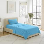 Blue Brushed Microfiber Twin Sheet Set - 3 Pieces