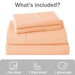 Twin Bed Sheets Set, Soft & Breathable, Pearl Pink