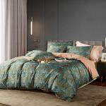 Vintage Boho Green Floral Duvet Cover Set