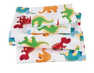 Dinosaur Kids/Teens Linen Sheet Set, Full Size