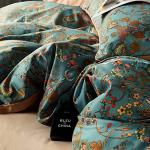 Vintage Boho Green Floral Duvet Cover Set