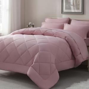 Blush Pink 7-Piece Queen Comforter Set