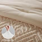 Beige Tufted King Size 7-Piece Bedding Set