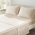 Beige Tufted King Size 7-Piece Bedding Set