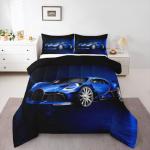 Feelyou Sports Car Comforter Blue Race Car Comforter Set for Kids Boys Girls Extreme Sports Theme Bedding Set Cool Speed Luxury Car Decor Quilt Set with 1 Pillowcase 2Pcs Bedding Twin