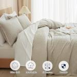 Ultra Soft Waffle Duvet Cover Set, Queen Size