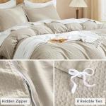 Ultra Soft Waffle Duvet Cover Set, Queen Size