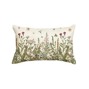 AVOIN Colorlife Wildflowers Fall Pillow Cover 12x20