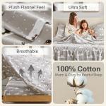 Cozy Flannel Animal Print Twin Bed Set