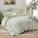 Bedsure Queen Size Reversible Floral Duvet Set