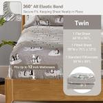 Cozy Flannel Animal Print Twin Bed Set