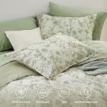 Bedsure Queen Size Reversible Floral Duvet Set