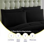 Cozy 5-Piece Black Comforter Set for Twin Beds