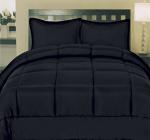 Cozy 5-Piece Black Comforter Set for Twin Beds