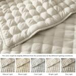 Beige Queen Quilt Set with 2 Pillow Shams