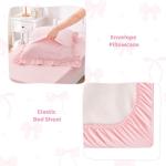 Wowelife Boho Princess Toddler Bedding Set, 4 Pieces