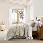 Beige Queen Quilt Set with 2 Pillow Shams