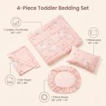 Pink Unicorn Toddler Bedding Set - 4 Pieces