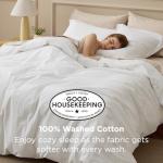 Bedsure Washed Cotton Queen Duvet Cover Set