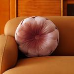 Floral Velvet Throw Pillow - Coral Pink